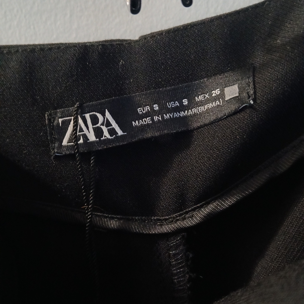 ZARA High Rise Split Flare Leg Pants - Picture 7 of 7